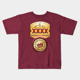 State of Origin - QLD Maroons - XXXX - KING WALLY APPROVED Kids T-Shirt